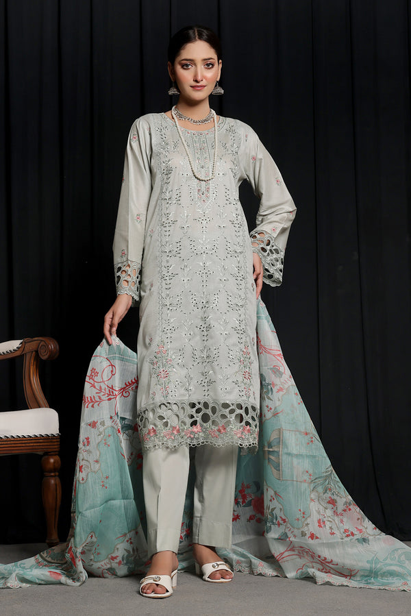 3 PIECE - EMBROIDERED CHIKANKARI LAWN SUIT 540