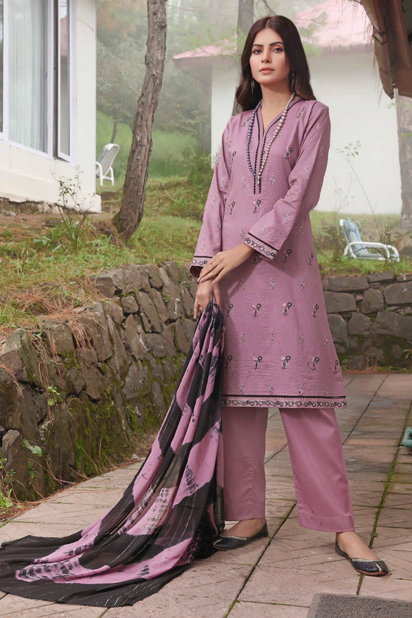 3 PIECE - EMBROIDERED LAWN SUIT 092K - Dressline Fabric