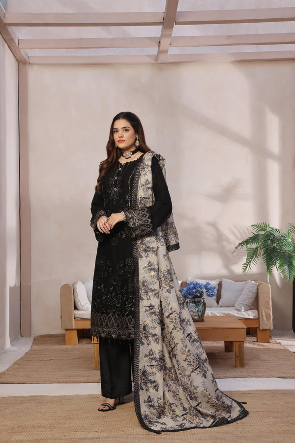 Launching New Semi Stitched 3 Pcs Embroidered Luxury Chiffon Collection