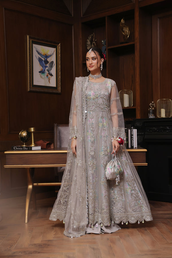 Semi stitched 3 PC Luxury Embroidered Net Collection