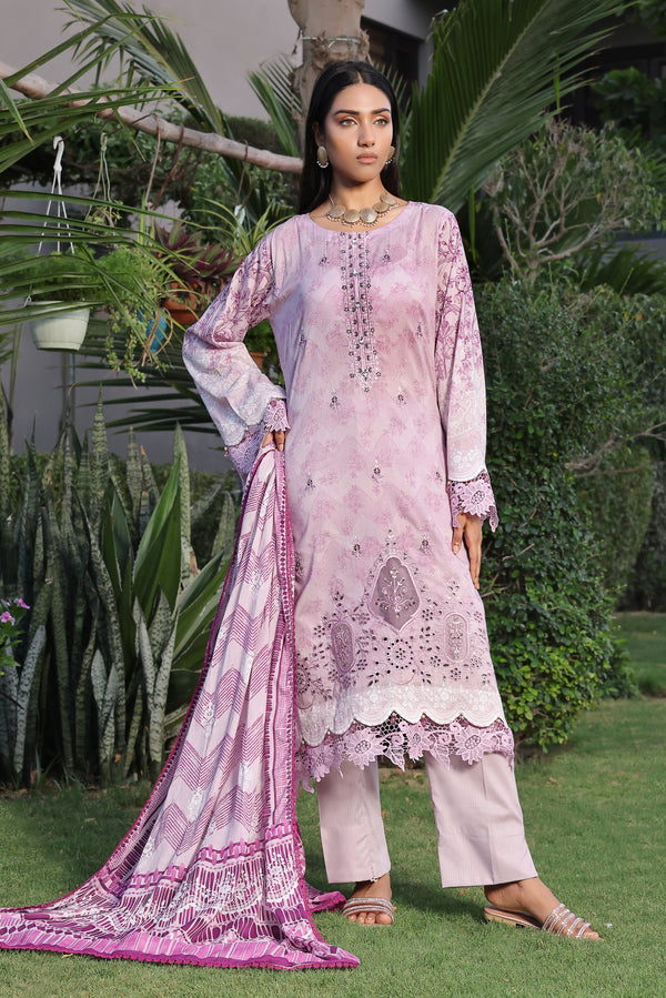 3 PIECE - DIGITAL PRINTED LASERKARI  LAWN SUIT