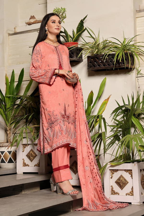 3 PIECE - DIGITAL PRINTED LASERKARI  LAWN SUIT