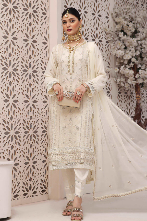 3 PIECE - EMBROIDERED CHIFFON SUIT 948J - Dressline Fabric