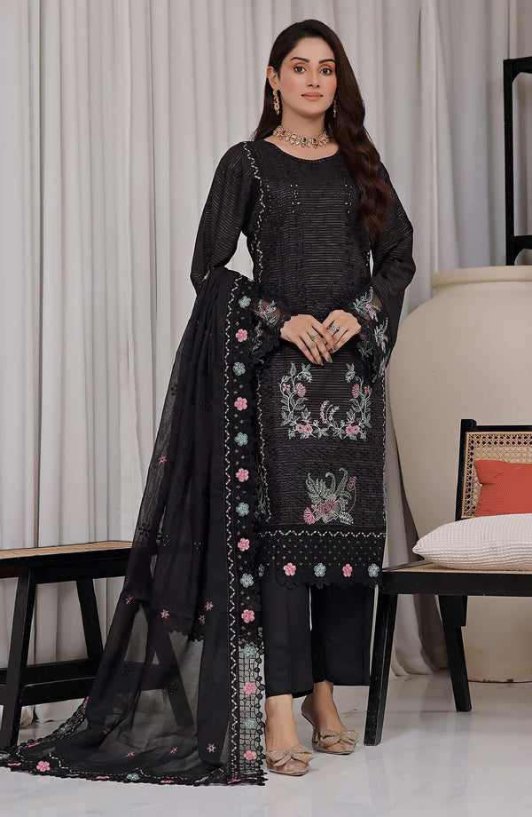 Un Stitched 3 Pcs Premium Chicken-Kari Embroidered Viscose Zari Collection