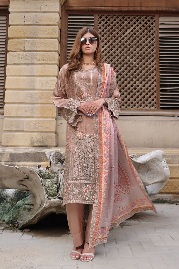 Semi Stitched 3 Pcs Embroidered Viscose Jacquard Collection