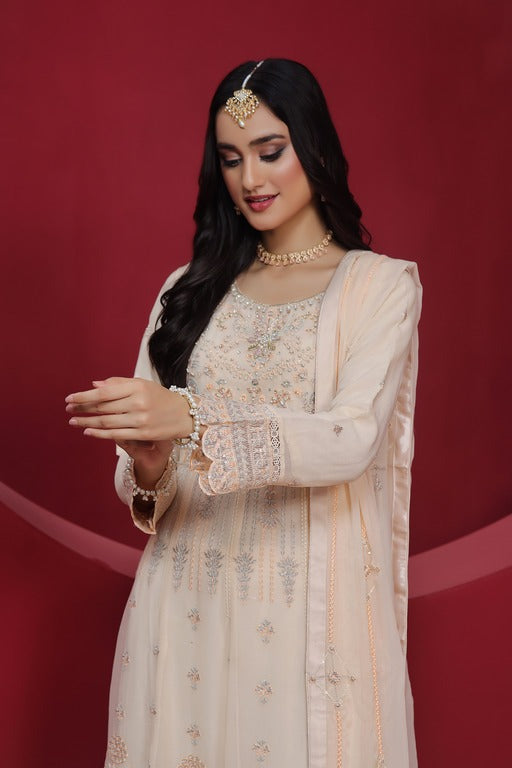 Stitched 3 Piece Embroidered Luxury Chiffon MAXI Collection