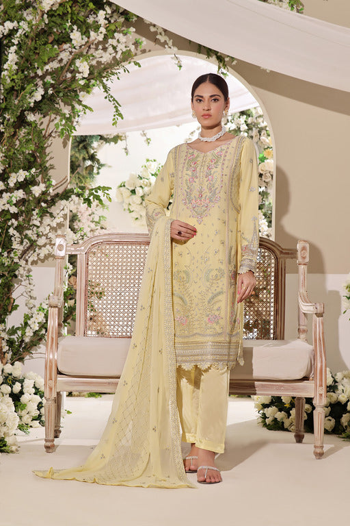 Stitched 3 Piece Embroidered Luxury Embroidered Chiffon Collection