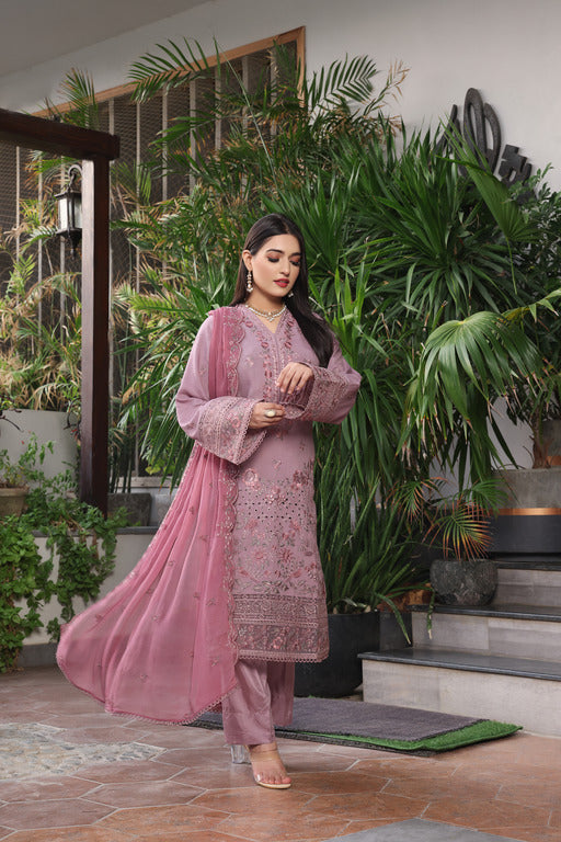 Semi Stitched 3 Pcs Embroidered Luxury Viscose Collection