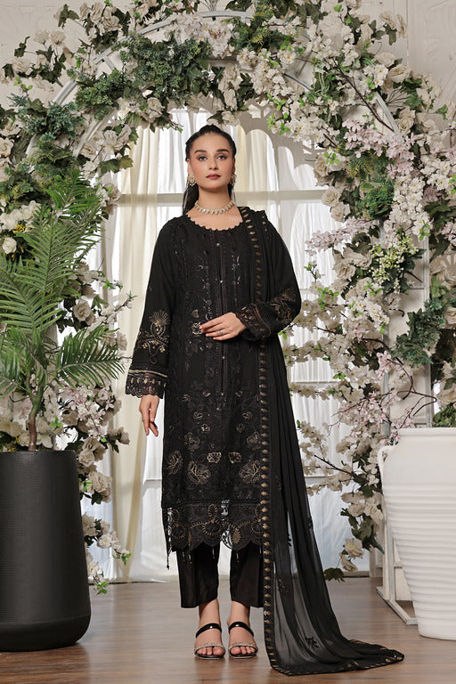 Semi Stitched 3 Pcs Embroidered Luxury Chiffon Collection